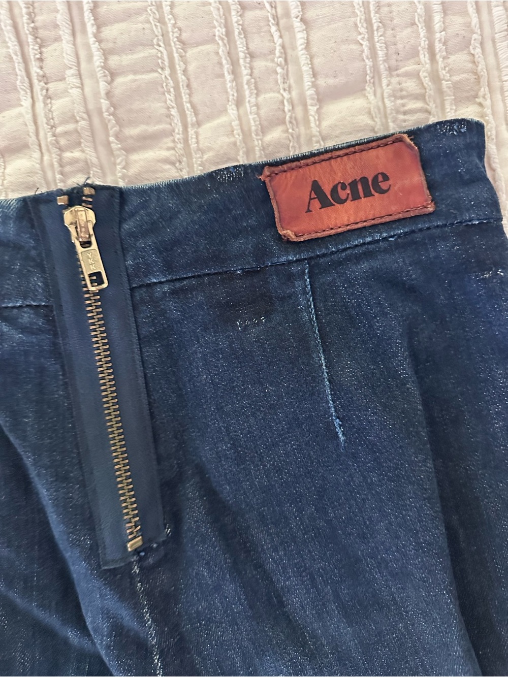 Acne Studios “Skin Rinse” Back-Zip Skinny Jeans — Size 25/32